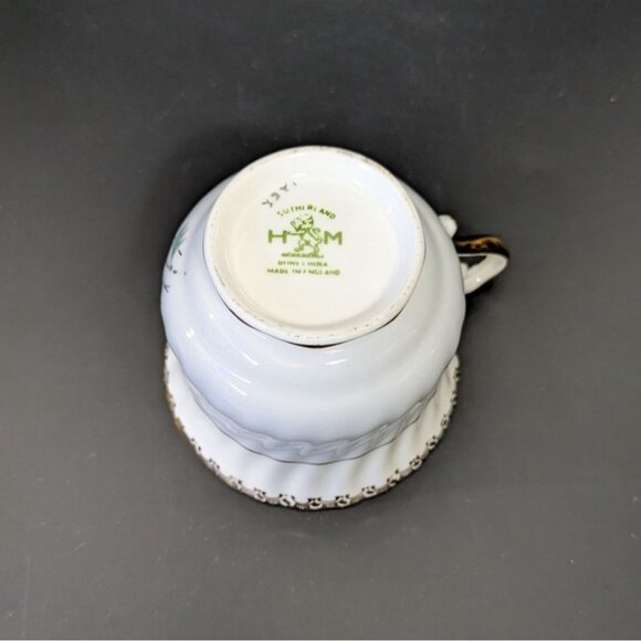 Sutherland Bone China Tea Cup Gold Trim Red Blue Floral Vintage England - Picture 14 of 14
